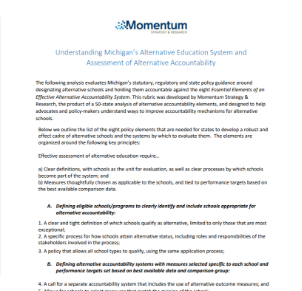 You are currently viewing Michigan State Alternative School Policy Analysis